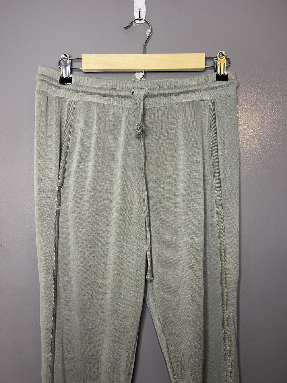FP Movement Pants Womens Medium Green Modal Jogger Elastic Waist Cuffed Lounge